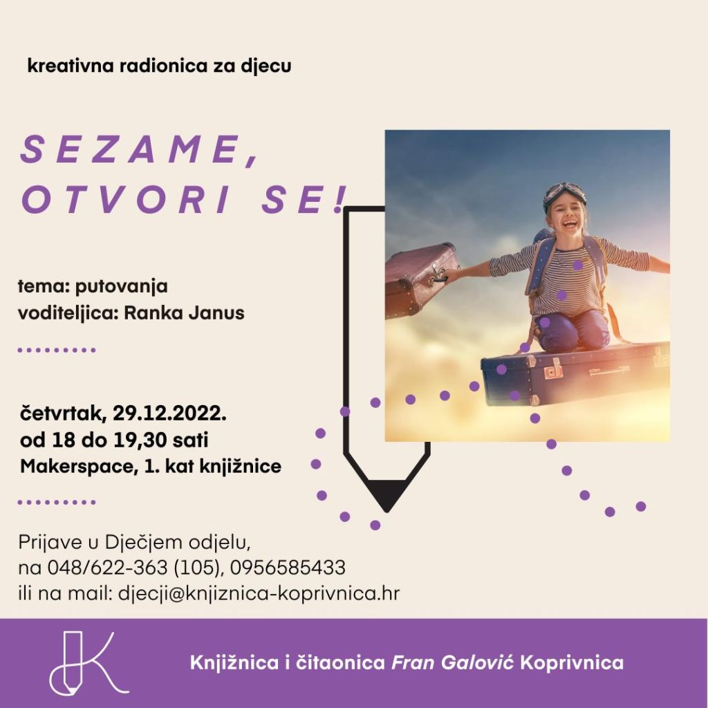Kreativna radionica za djecu “Sezame, otvori se!”