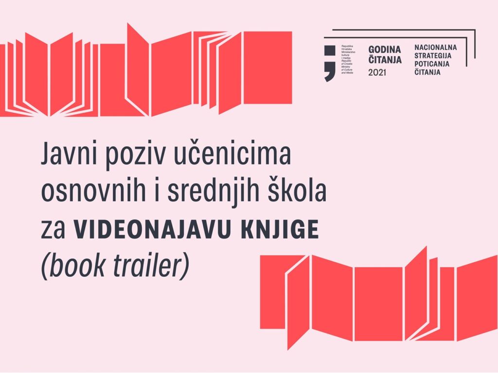 Ministarstvo kulture: Poziv učenicima osnovnih i srednjih škola za videonajave knjiga