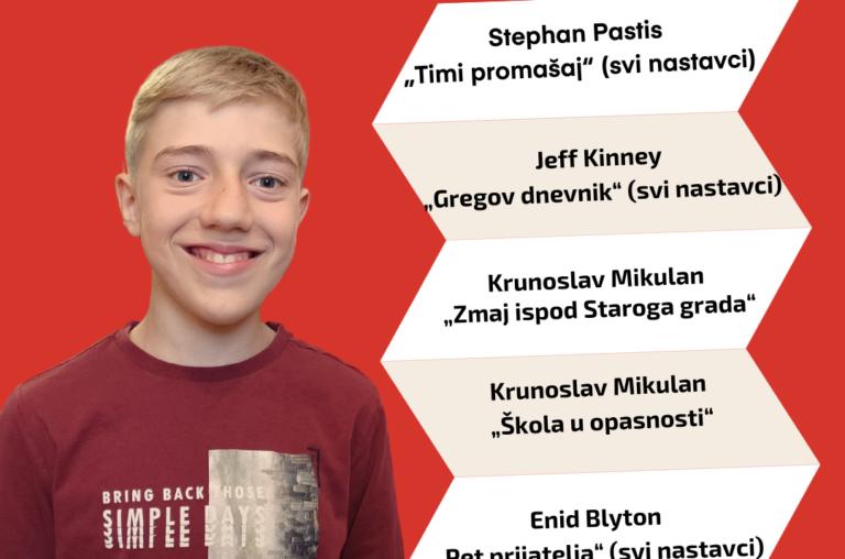 Ambasadori čitanja 2023 – Erik Žeželj preporučuje