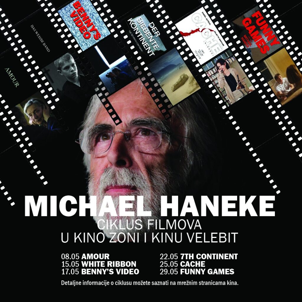 Filmski kritičar Silvestar Mileta 8. svibnja u kinu Velebit predstavlja ciklus Michaela Hanekea