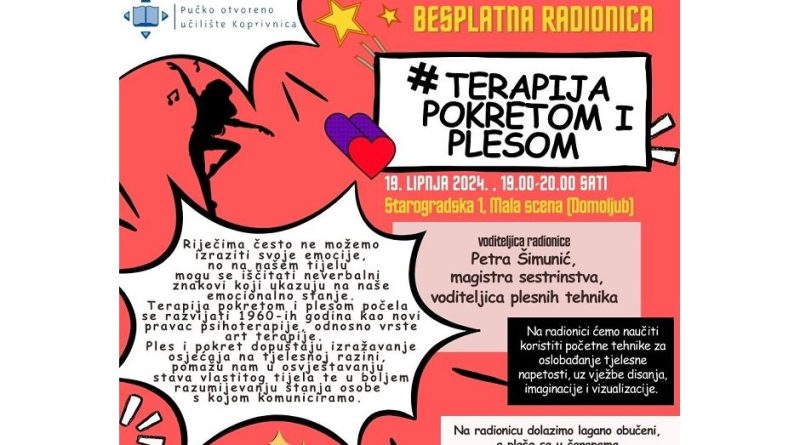 Radionica „Terapija pokretom i plesom“