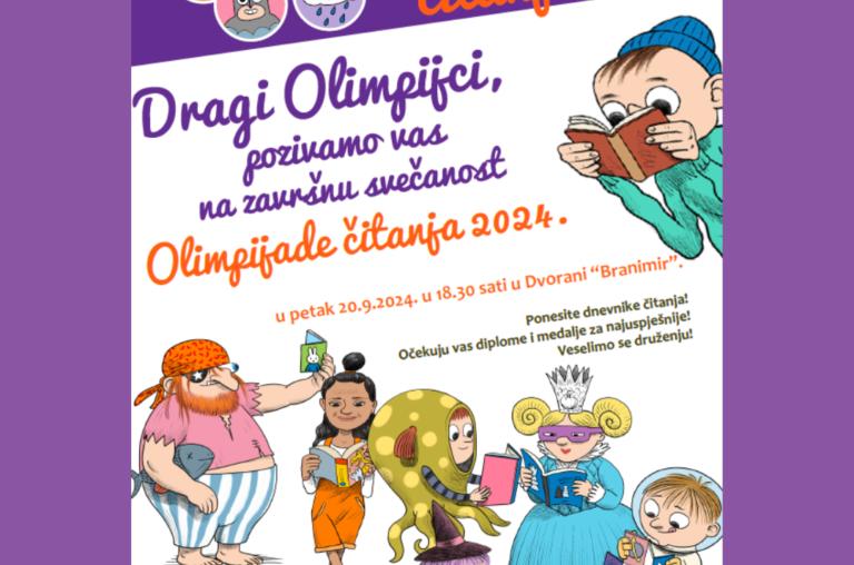 Poziv sudionicima na završnu svečanost “Olimpijade čitanja 2024.”