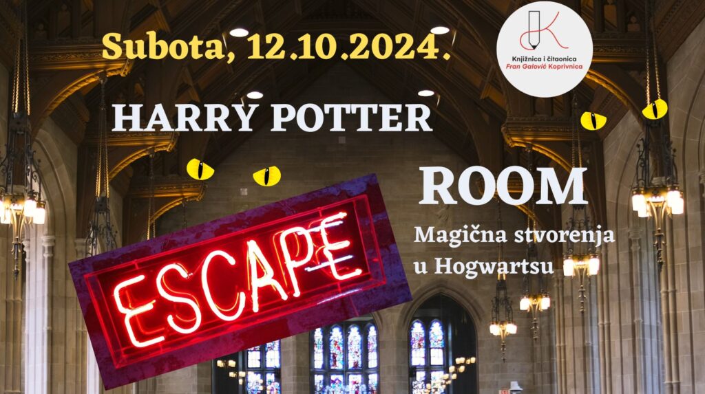 Povodom Svjetskog dana knjiga o Harryju Potteru: specijalni Escape Room u Knjižnici