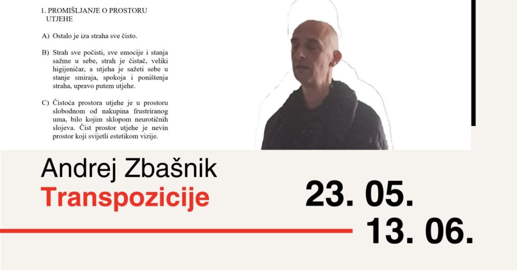 Andrej Zbašnik: Transpozicije / otvorenje izložbe i performans