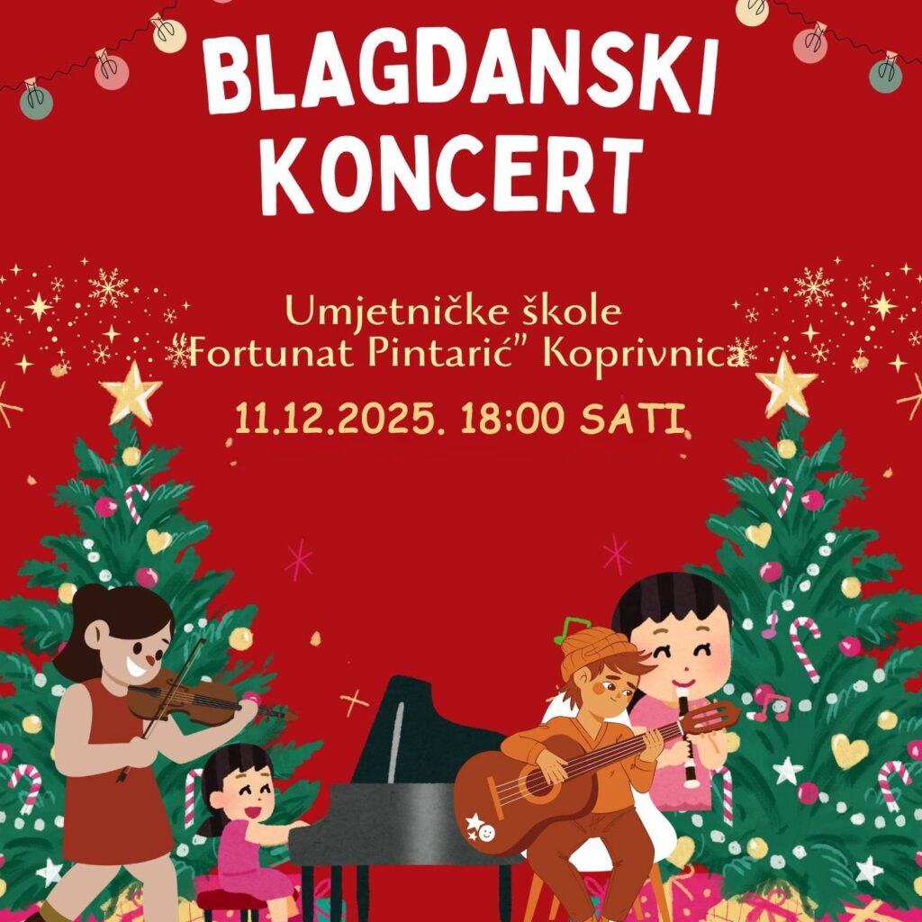 Blagdanski koncert Umjetničke škole “Fortunat Pintarić” Koprivnica