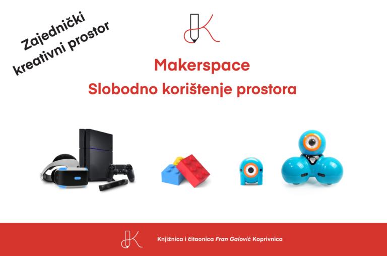 Novo – tjedni raspored za slobodno korištenje prostora Makerspace