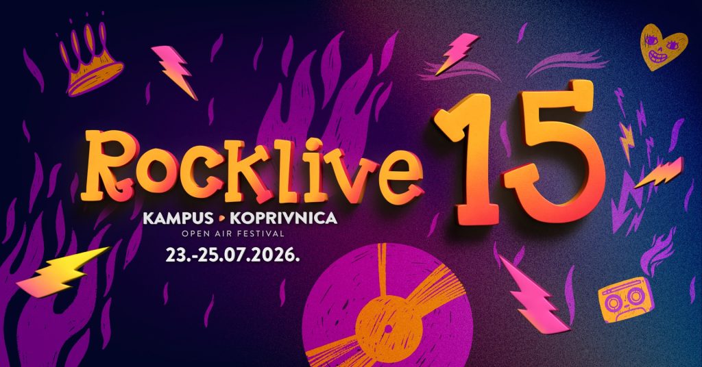 Koprivnica će gorjeti od rocka: Rocklive Festival slavi 15. izdanje uz Baby Lasagnu, Brkove, Kawasaki 3P i brojna druga velika imena!